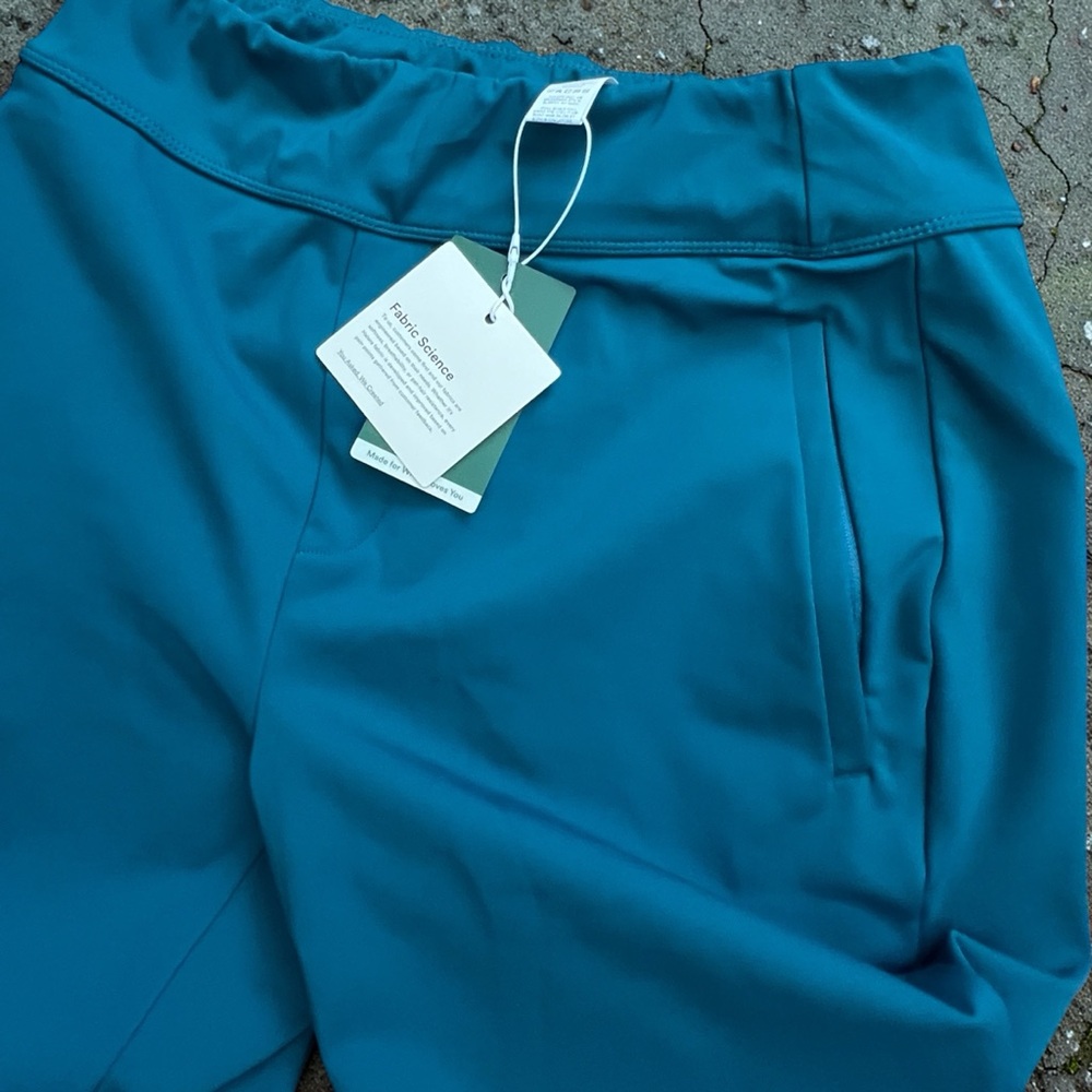 HALARA Wide-Leg Mid-Waist Pants in Emerald Green NWT - Picture 5 of 6